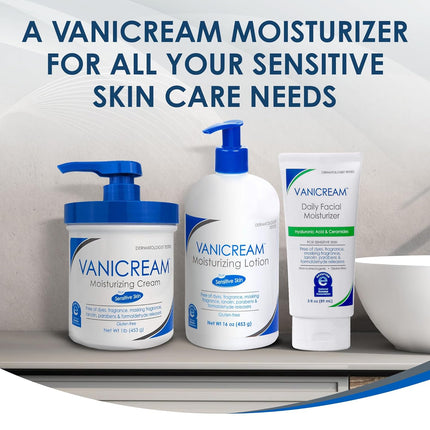 Moisturizing Lotion with Pump | Fragrance and Gluten Free | for Sensitive Skin | 16 Ounce (Pack of 1)