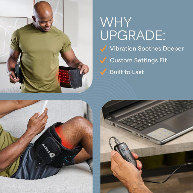 Red Light Therapy Belt – Allevared Infrared Red Light Therapy for Body, Back Pain and Shoulder - 660Nm & 850Nm near Infrared Heating Pad – Adjustable & Portable for Wellness & Relaxation