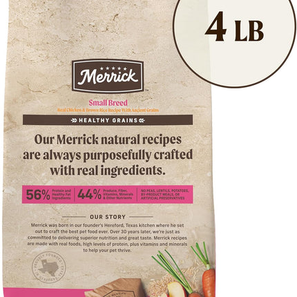 Healthy Grains Premium Dry Dog Food for Small Dogs, Wholesome and Natural Kibble, Small Breed Recipe - 4.0 Lb. Bag