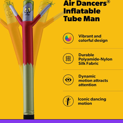 20Ft Monster Air Dancers Inflatable Tube Man Attachment | Halloween Inflatables Outdoor Decoration | Wacky Waving Halloween Blow up for Yard Display or Business (Blower Not Included)