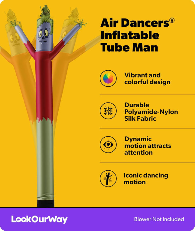 20Ft Monster Air Dancers Inflatable Tube Man Attachment | Halloween Inflatables Outdoor Decoration | Wacky Waving Halloween Blow up for Yard Display or Business (Blower Not Included)