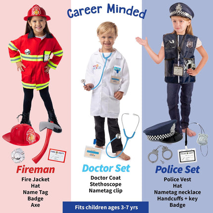 Pretend Play Costumes for Kids Ages 3-7, Washable Toddler Dress up Clothes for Play