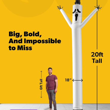 20Ft Ghost Air Dancers Inflatable Tube Man Attachment | Halloween Inflatables Outdoor Decoration | Wacky Waving Halloween Blow up for Yard Display or Business (Blower Not Included)