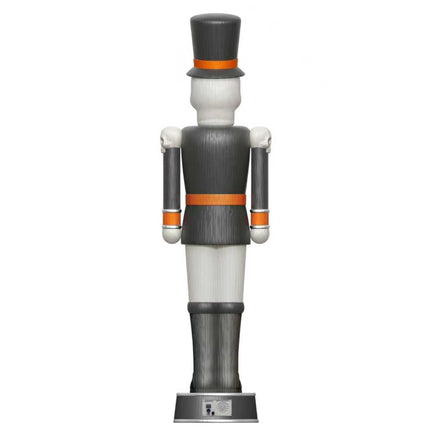 Giant Animated Skeleton Nutcracker Decoration, Black and Orange, 72", Halloween by
