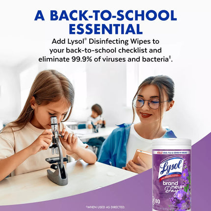 Lysol Lavender Disinfecting Wipe - 80Ct: Multi-Surface Application, Aluminum-Free