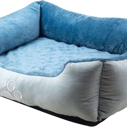 Orthopedic Rectangle Bolster Pet Bed,Dog Bed, Medium 25X21 Inches Blue, by , Blue with Orthopedic Insert. (HCT-ORT-BLUE)