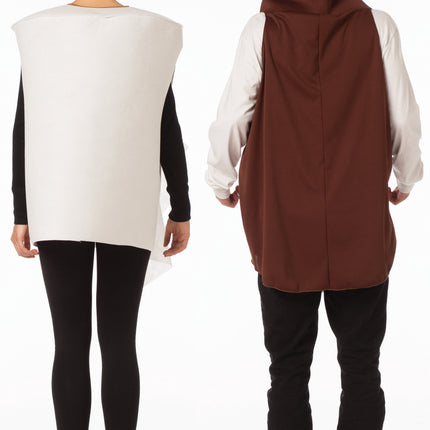 Poop and Toilet Paper Roll Halloween Adult Unisex Couple Costume, One Size