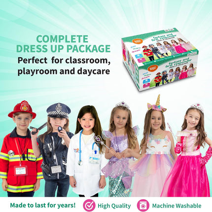 Pretend Play Costumes for Kids Ages 3-7, Washable Toddler Dress up Clothes for Play