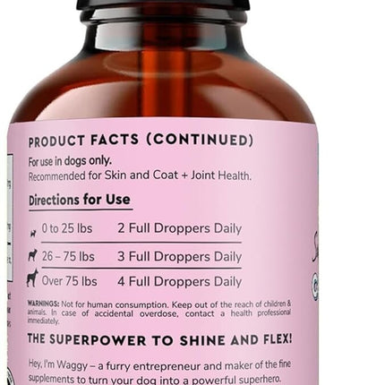 Premium Collagen for Dogs – Liquid Collagen for Dogs with Hyaluronic Acid - 4 Oz