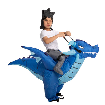Halloween Inflatable Dragon Costume for Kids,Blow up Ride on Dragon Costume Funny Halloween Inflatable Costume Dinosaur Costume for Halloween Dress up Party