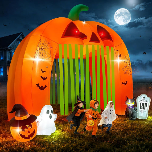 12FT Halloween Inflatables Archway Pumpkin Haunted House