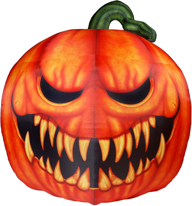 15 FT Giant Pumpkin Inflatable Halloween Yard Decoration with Built in Lights, Stakes, Ropes & Power Cord for Indoor & Outdoor Use Standard