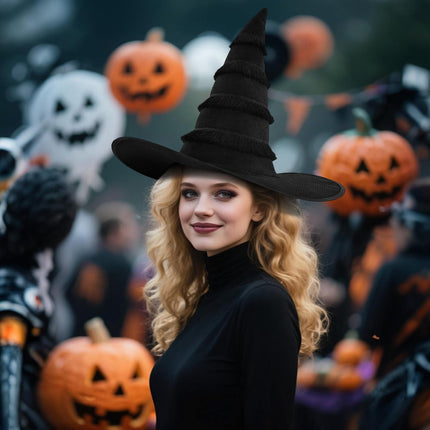Leuceity Halloween Wizard Hat, Lightweight Comfort Fit Witch Hat