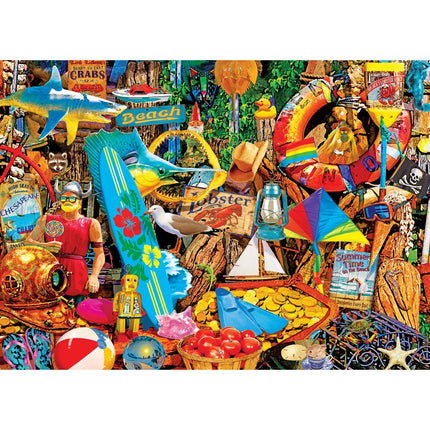 1000 Piece Puzzle - Beach Time Flea Market - 19.25"X26.75"
