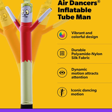 10Ft Monster Air Dancers Inflatable Tube Man Attachment | Halloween Inflatables Outdoor Decoration | Wacky Waving Halloween Blow up for Yard Display or Business (Blower Not Included)