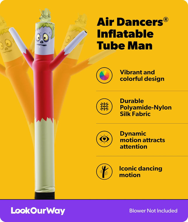 10Ft Monster Air Dancers Inflatable Tube Man Attachment | Halloween Inflatables Outdoor Decoration | Wacky Waving Halloween Blow up for Yard Display or Business (Blower Not Included)