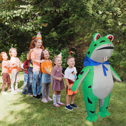 Inflatable Frog Costume for Kids Halloween Cute Animal Costumes Funny Blow up Suit for Boys Girls Cosplay Party