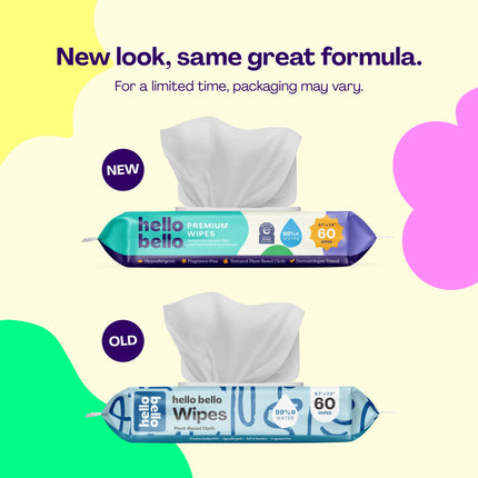 Premium Fragrance-Free Baby Wipes, 3 Flip-Top Pouches (180 Total Wipes)