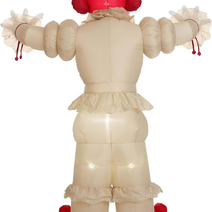 25FT Giant Pennywise Inflatable | Huge Clown Airblown Halloween Decoration with Lights Outdoor Yard, Haunted House