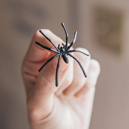 Halloween Spider Web Decoration, 200 Square Feet & Plastic Spiders, Halloween Party Supplies, Spider Webs (Small, 200 Sq Feet) (8 Fake Spiders Included)