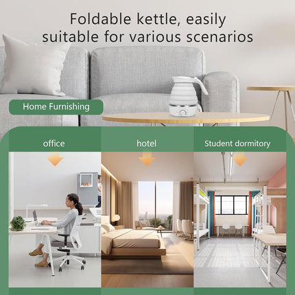 Foldable Travel Electric Kettle 700Ml 850W 110V White