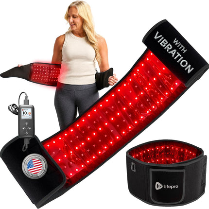 Red Light Therapy Belt – Allevared Infrared Red Light Therapy for Body, Back Pain and Shoulder - 660Nm & 850Nm near Infrared Heating Pad – Adjustable & Portable for Wellness & Relaxation