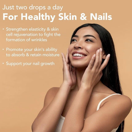 Biotin Collagen Liquid Drops - Maximum Potency for Hair, Skin, Nails - USA Made