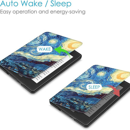 Slimshell Case for 6" Kindle Paperwhite (10Th Generation, 2018 Release) - Premium Lightweight PU Leather Cover with Auto Sleep/Wake for Amazon Kindle Paperwhite E-Reader, Starry Night