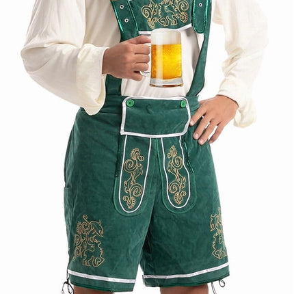 Men'S German Bavarian Oktoberfest Costume Set, Beer Costume Hat for Adults Halloween Fancy Dress Costumes and Beer Festival