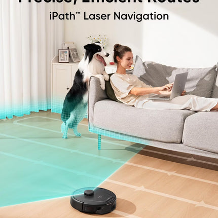 L60 Robot Vacuum with Self Empty Station, Hair Detangling Technology, up to 60 Days Hands Free Cleaning, 5,000 Pa Suction, Remove Hair, Dust