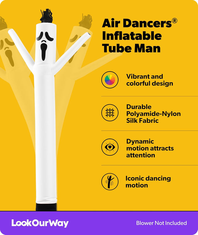 10Ft Ghost Air Dancers Inflatable Tube Man Attachment | Halloween Inflatables Outdoor Decoration | Wacky Waving Halloween Blow up for Yard Display or Business (Blower Not Included)