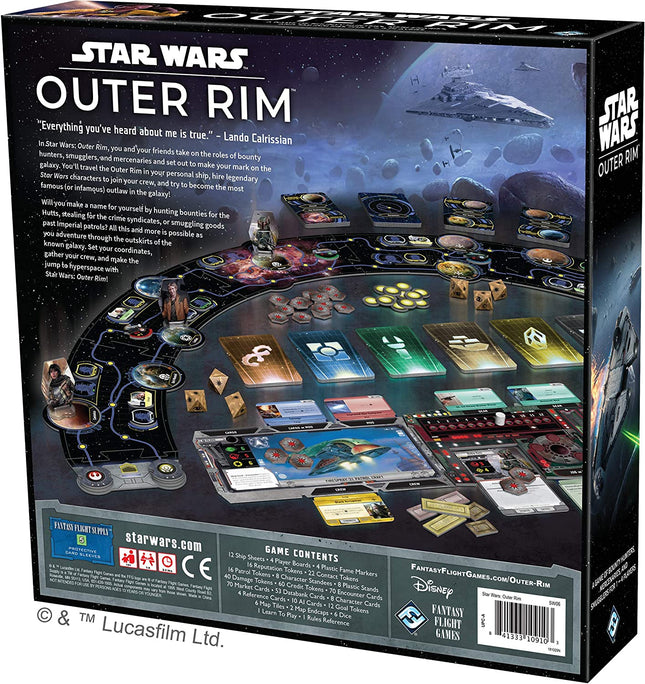 Star Wars Outer Rim Board Game - Strategy Game, Fun Family Adventure for Teens & Adults, Ages 14+, 1-4 Players, 3-4 Hour Playtime