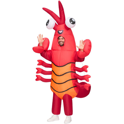 Adult Inflatable Lobster Costume Full Body Blow up Lobster Costume for Halloween Party and Cosplay