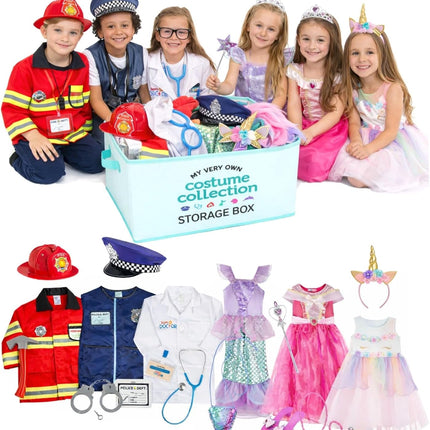 Pretend Play Costumes for Kids Ages 3-7, Washable Toddler Dress up Clothes for Play