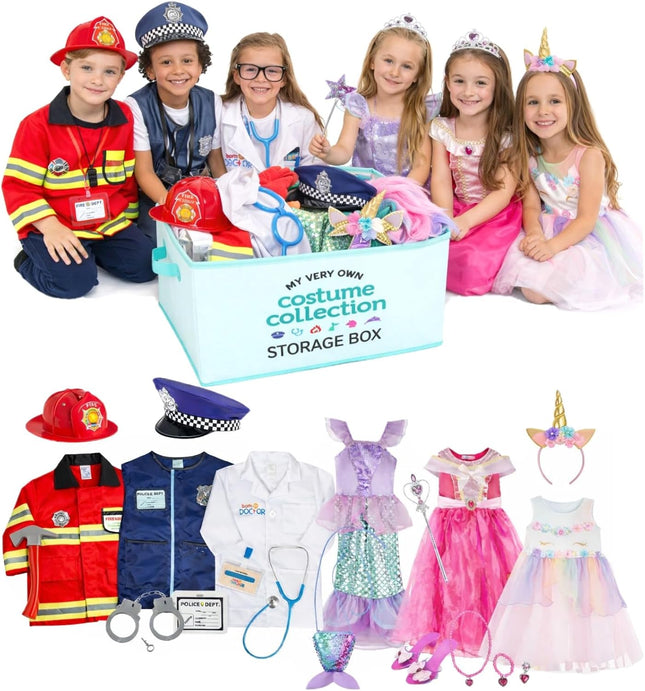 Pretend Play Costumes for Kids Ages 3-7, Washable Toddler Dress up Clothes for Play