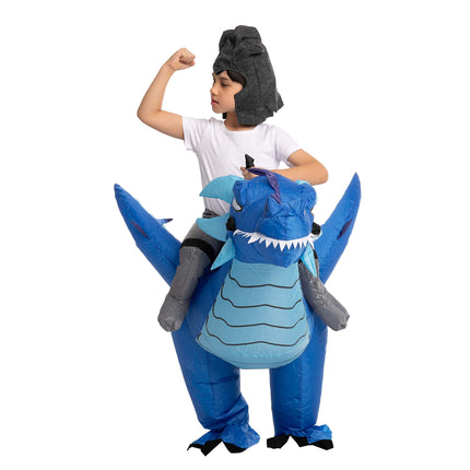 Halloween Inflatable Dragon Costume for Kids,Blow up Ride on Dragon Costume Funny Halloween Inflatable Costume Dinosaur Costume for Halloween Dress up Party