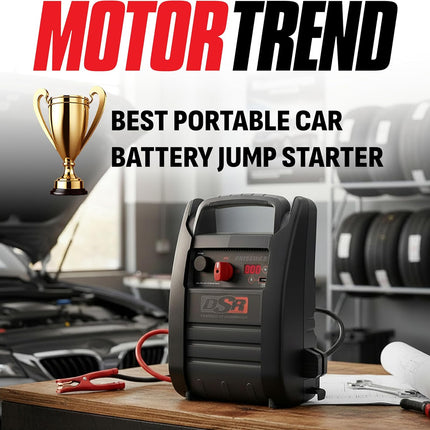 DSR Proseries Car Battery Jump Starter - 2200 Peak Amp 12V Car Starter, Jump Box & Portable Power Station - Digital Display, Heavy-Duty Clamps - DSR165