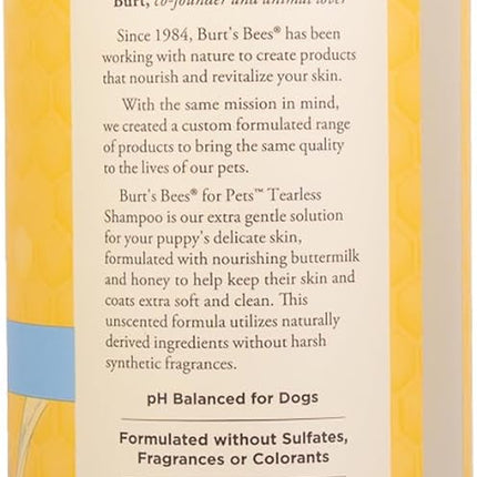 Tearless Puppy Shampoo with Buttermilk, 95% Natural Origin Formulas, Shampoo for Puppies - Gentle Dog and Puppy Shampoo Tear Free, Best Puppy Shampoo Tearless, 32 Oz