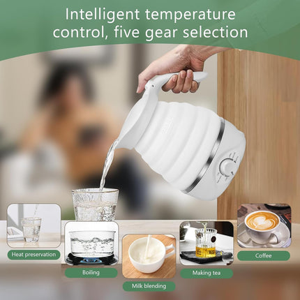 Foldable Travel Electric Kettle 700Ml 850W 110V White