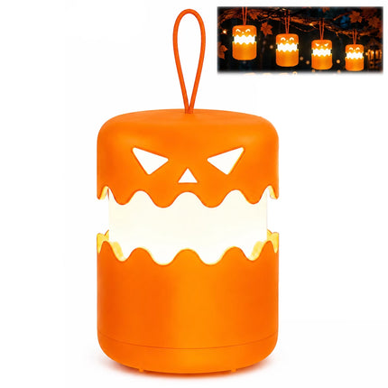 Halloween Decoration, Halloween Pumpkin Lantern, Collapsible Jack O Lantern Pumpkin with Lanyard,Halloween Party Favors, Outdoor Indoor Halloween Party Decor