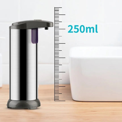 Automatic Liquid Soap Dispenser Touchless Battery Operated Stainless Steel Silver