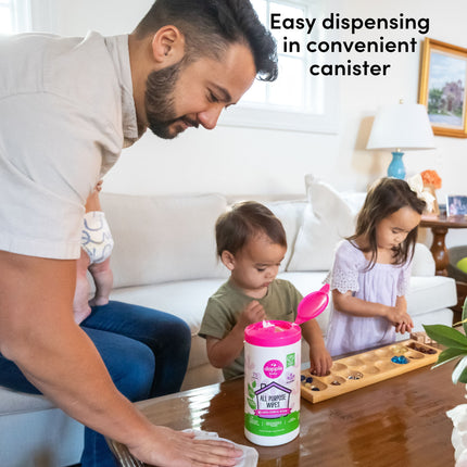 (3 Pack)  Baby All-Purpose Cleaning Wipes with Lavender Scent - 75 Plant-Based Wipes
