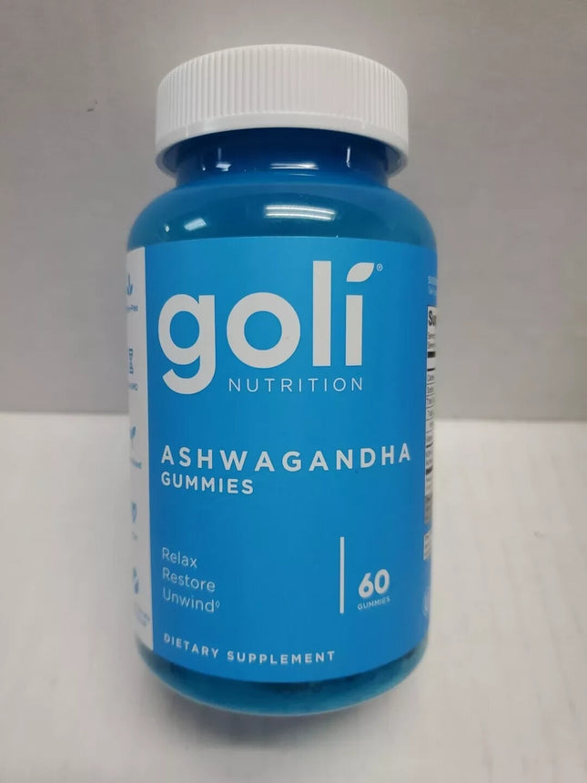 Goli Nutrition Ashwagandha Gummies Relax Restore Unwind Mixed Berry 60 Ct 09/26
