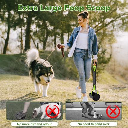 Pooper Scooper,Folding Dog Poop Scooper for Large Small Dogs,Portable Dog Poop Pick up Tool for Yard,Grass,Dirt,Gravel