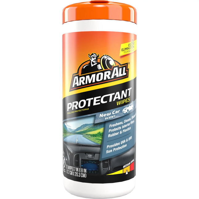 Car Interior Protectant Wipes in New Car Scent, 25 Count