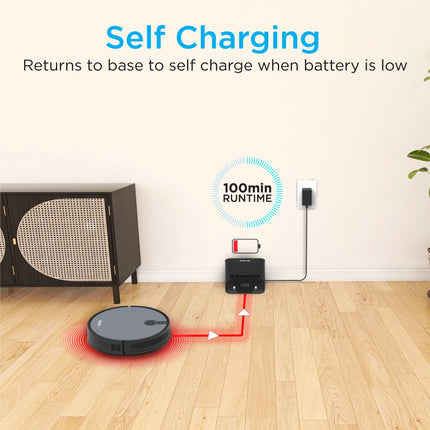 Autovac Juno Robot Vacuum, Mapping Technology, Strong Suction, 120 Min Runtime, App + Remote Control, New
