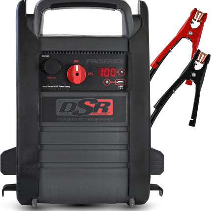 DSR Proseries Car Battery Jump Starter - 2200 Peak Amp 12V Car Starter, Jump Box & Portable Power Station - Digital Display, Heavy-Duty Clamps - DSR165