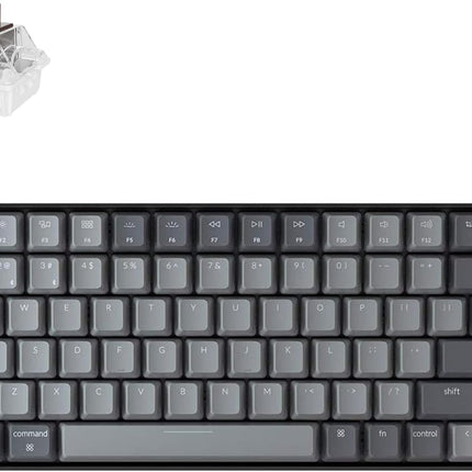 K2 75% Layout RGB Bluetooth Wireless Mechanical Keyboard with  Super Brown Switch/Anti Ghosting/N-Key Rollover, Compact 84 Keys USB Wired Gaming Keyboard for Mac Windows-Version 2