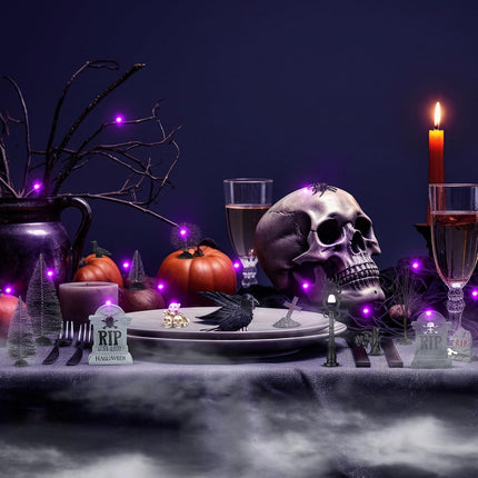 40 Pcs Halloween Village Accessories Set Mini Halloween Figurines