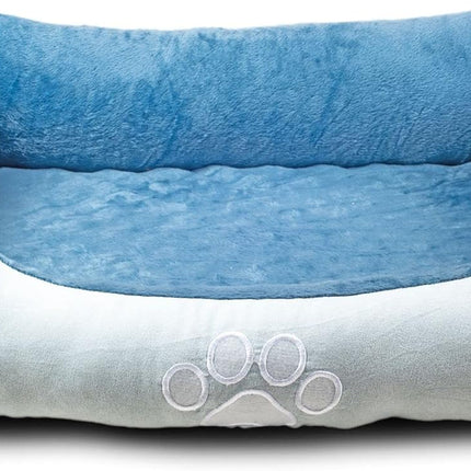 Orthopedic Rectangle Bolster Pet Bed,Dog Bed, Medium 25X21 Inches Blue, by , Blue with Orthopedic Insert. (HCT-ORT-BLUE)